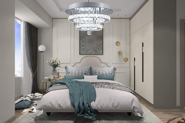 Jorunhe LED Crystal Ceiling Light 36 W Diamond Luster Style Dimmable Pendant Fixture Lighting Crystal Chandelier 2020Lighting-jorunhe